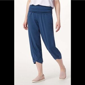 Any Body blue harem cropped pant Sz XXS Comfy Lounge Athleisure
